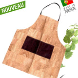 tablier de cuisine liège portugal - tablier à offrir - tablier de travail artisanal en cuir végétal - cuisine naturelle