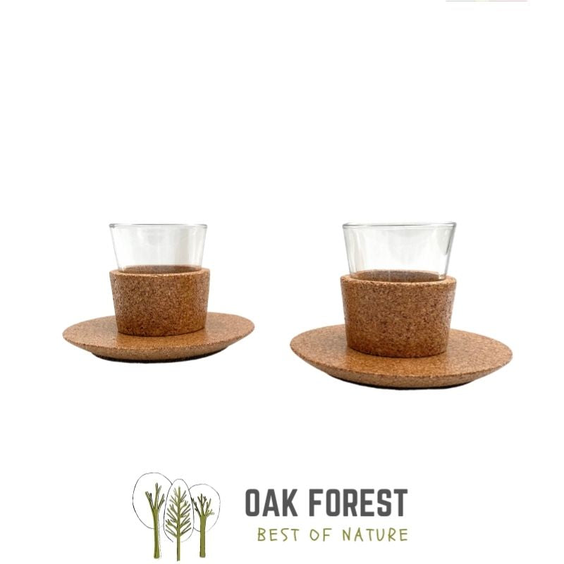 Tasse à café design épuré en liège et verre - Livraison Gratuite – Oak  Forest