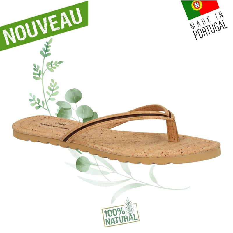 claquette vegan liege - claquettes vegan femme - claquettes vegan homme - tong vegan homme - tong vegan femme - tongs made in France - tongs made in Portugal - Tongs cuir végétal - tong en liège - tongs mixtes en liège - tong mixte