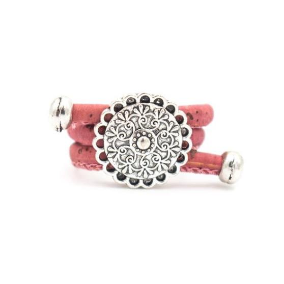 Handmade cork ring “Rosace”