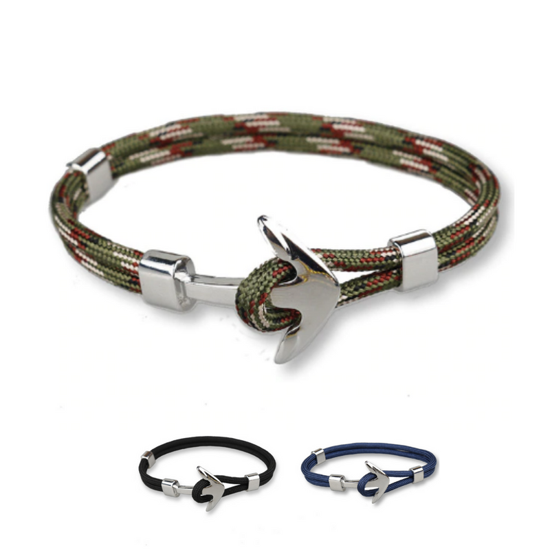 Bracelet ancre chromée - marin