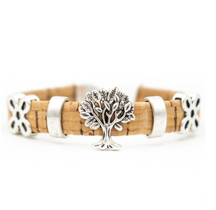 bracelet arbre de vie - bracelet liege vegan - bracelet vegan arbre de vie - bracelet cuir vegetal - bijou vegan arbre de vie - bijou fantaisie femme - bracelet femme vegan liege - bracelet liege portugal - bracelet idée cadeau - bracelet pas cher femme