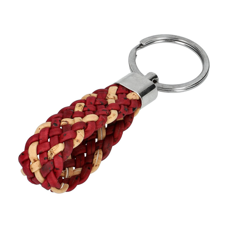 “Braided” vegan cork key ring